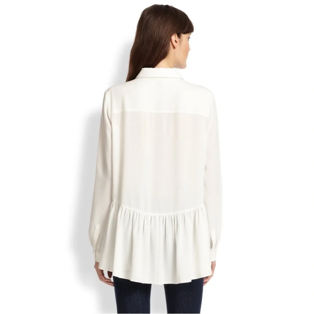 - Tibi Savanna long peplum silky shirt from Tuckernuck - Picture 3 of 9